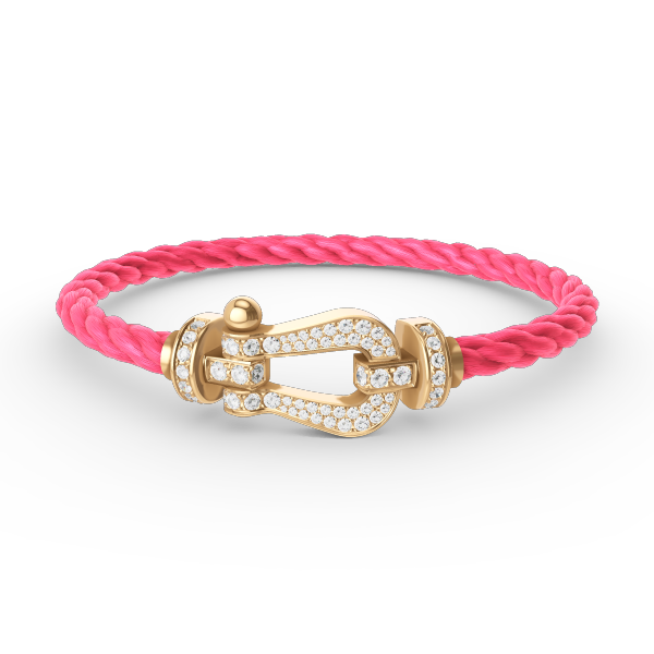 [Lucky Star]FORCE LARGE HORSESHOE FULL DIAMOND BRACELET GOLD