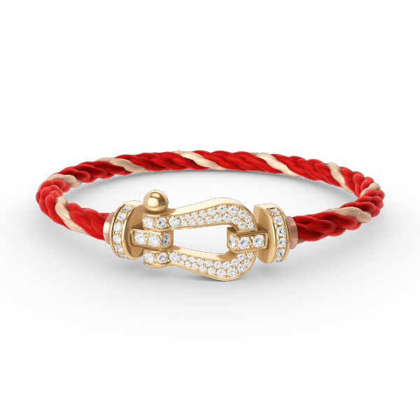 [Lucky Star]FORCE LARGE HORSESHOE FULL DIAMOND BRACELET GOLD