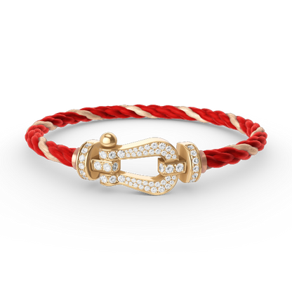 [Lucky Star]FORCE LARGE HORSESHOE FULL DIAMOND BRACELET GOLD