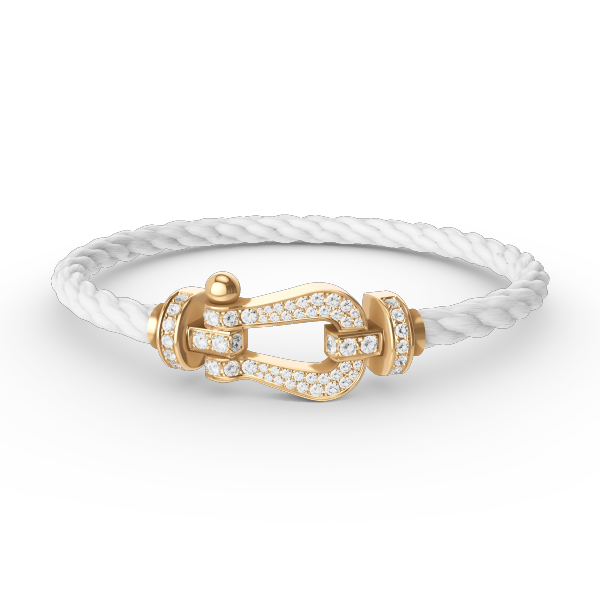 [Lucky Star]FORCE LARGE HORSESHOE FULL DIAMOND BRACELET GOLD