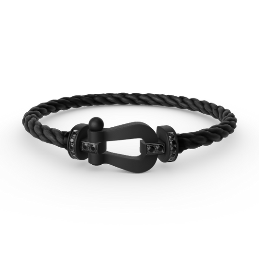 [Lucky Star]FORCE LARGE SERIES HORSESHOE BLACK SAMURAI BRACELET