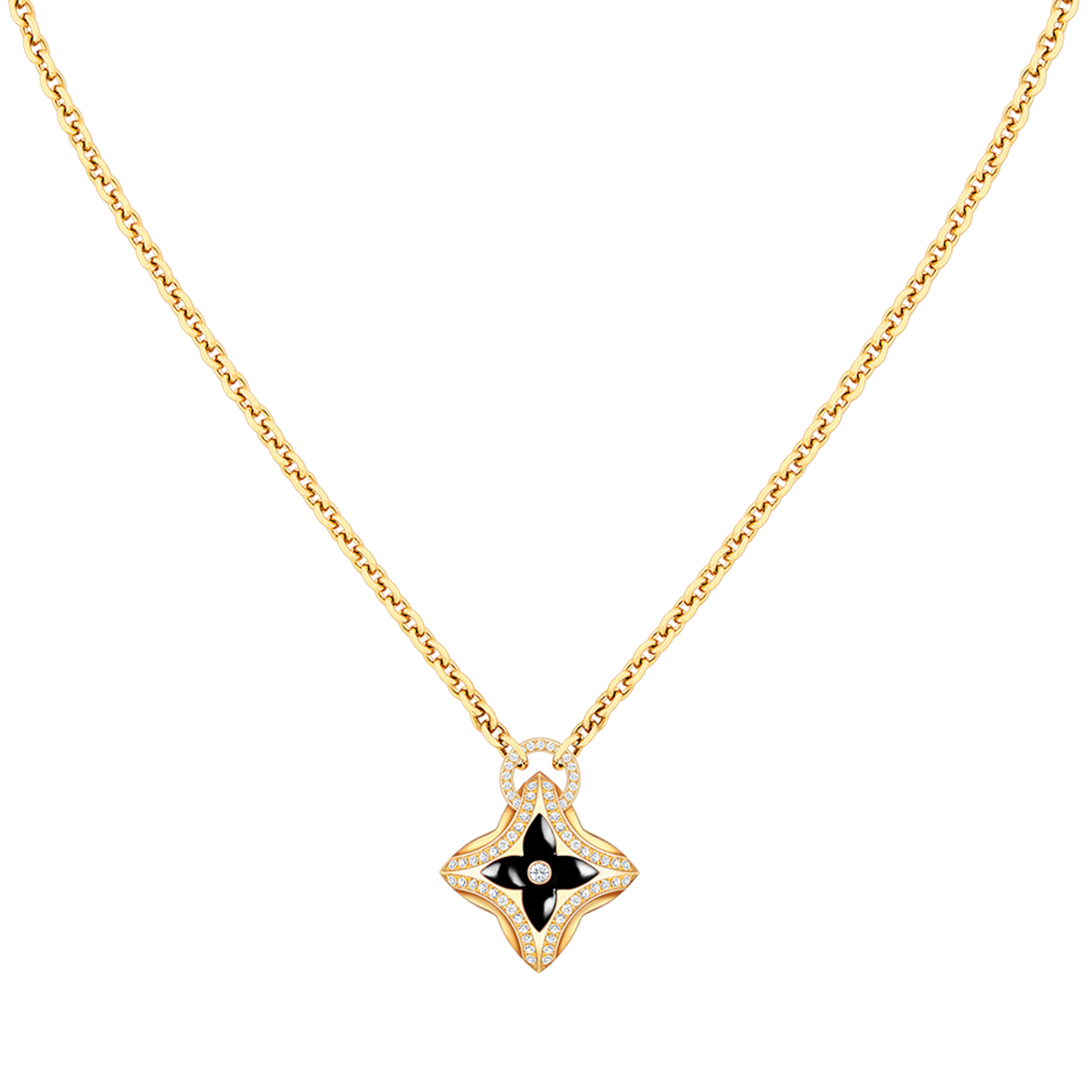 [Lucky Star]STAR PEDANT PINK GOLD DIAMOND NECKLACE