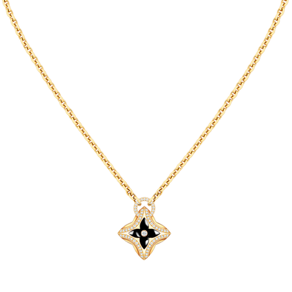 [Lucky Star]STAR PEDANT PINK GOLD DIAMOND NECKLACE