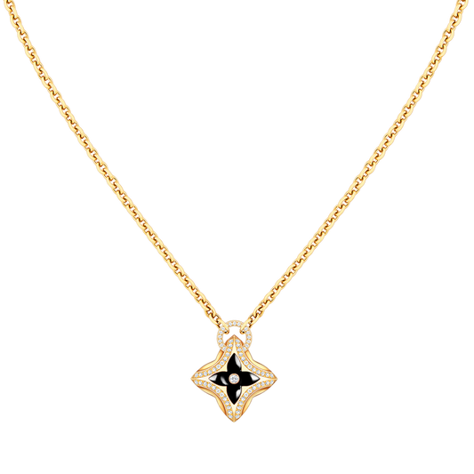 [Lucky Star]STAR PEDANT PINK GOLD DIAMOND NECKLACE