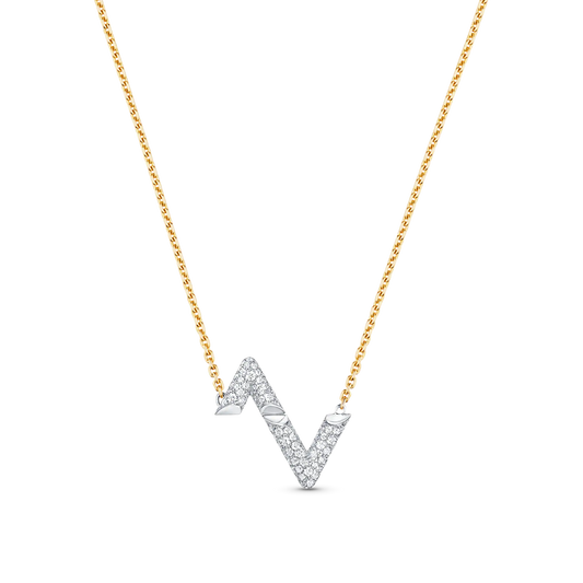 [Lucky Star]VOLT SILVER DIAMOND PEDANT NECKLACE