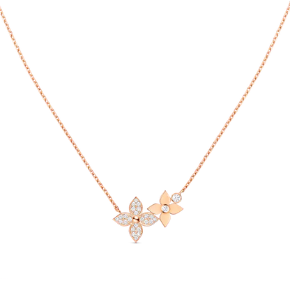 [Lucky Star]STAR BLOSSOM NECKLACE PINK GOLD DIAMONDS
