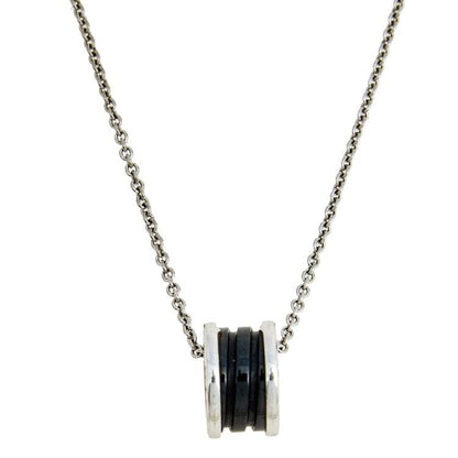 [Lucky Star]ZERO 1 BLACK CERAMIC SILVER NECKLACE