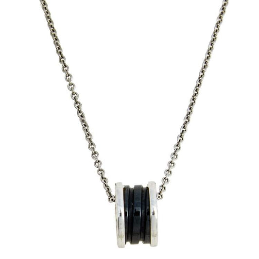 [Lucky Star]ZERO 1 BLACK CERAMIC SILVER NECKLACE