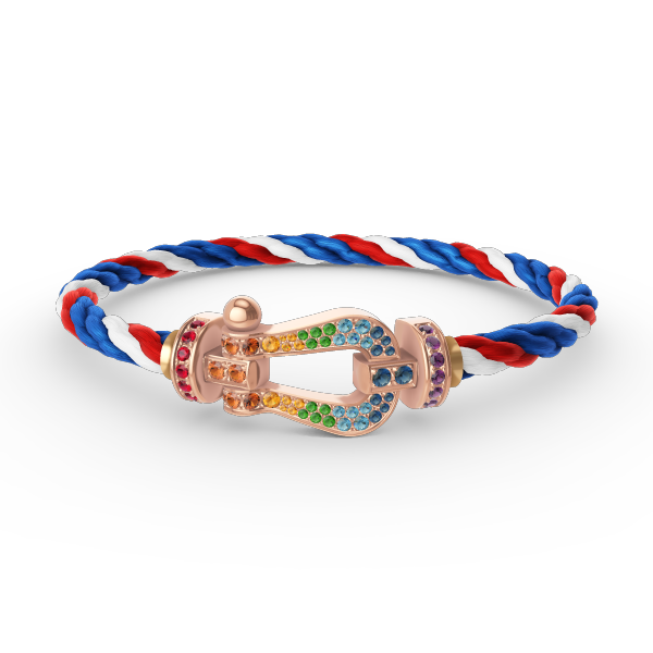 [Lucky Star]FORCE LARGE HORSESHOE  COLORED DIAMOND BRACELET ROSE GOLD