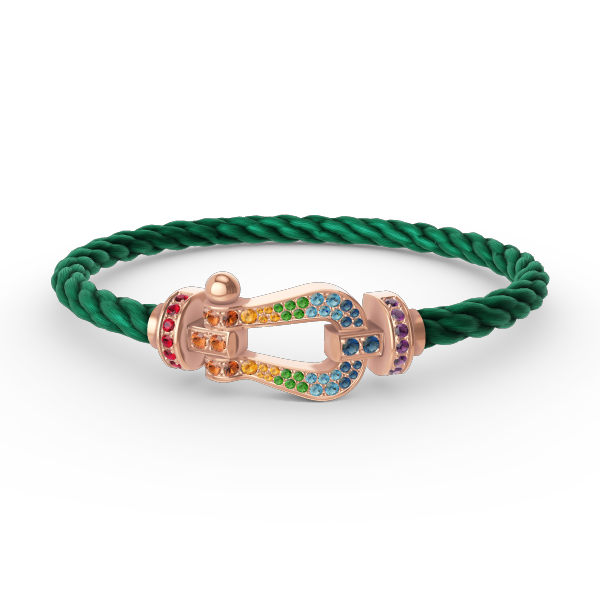 [Lucky Star]FORCE LARGE HORSESHOE  COLORED DIAMOND BRACELET ROSE GOLD