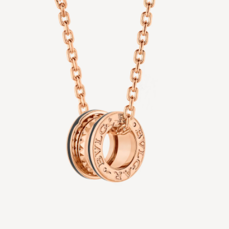 [Lucky Star]ZERO 1 ROCK PEDANT PINK GOLD BLACK NECKLACE