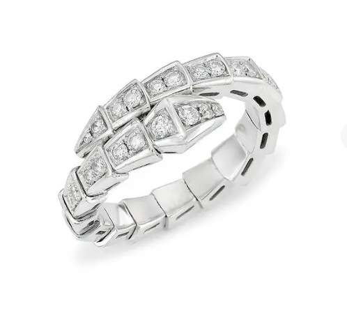 [Lucky Star]SERPENTI RING SILVER DIAMOND PAVED 4MM