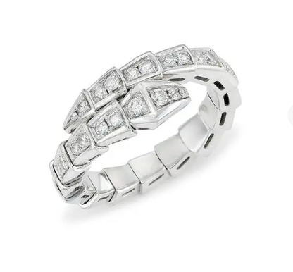 [Lucky Star]SERPENTI RING SILVER DIAMOND PAVED 4MM