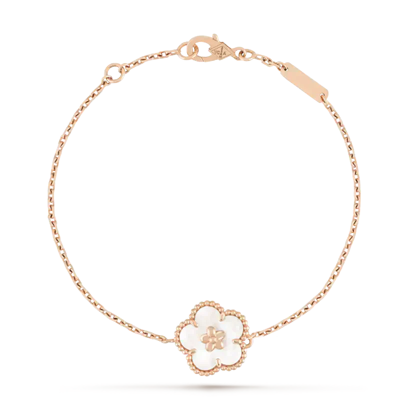 [Lucky Star]LUCKY WHITE MOP PLUM BLOSSOM  BRACELET