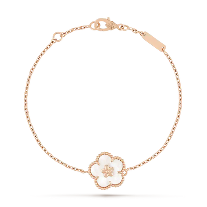 [Lucky Star]LUCKY WHITE MOP PLUM BLOSSOM  BRACELET