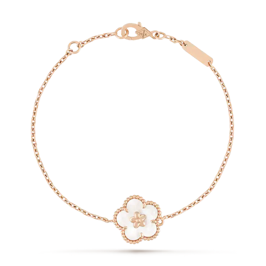 [Lucky Star]LUCKY WHITE MOP PLUM BLOSSOM  BRACELET