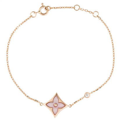 [Lucky Star]STAR 1 DIAMOND PINK GOLD BRACELET