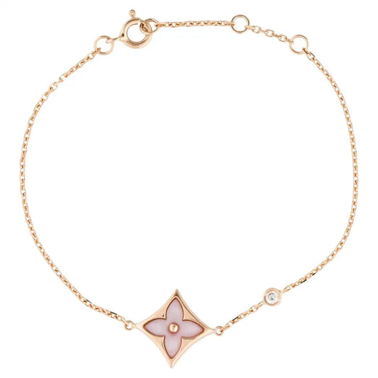 [Lucky Star]STAR 1 DIAMOND PINK GOLD BRACELET