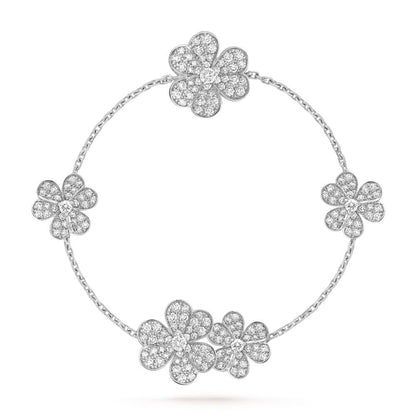 [Lucky Star]FRIVOLE SILVER 5 FLOWERS BRACELET