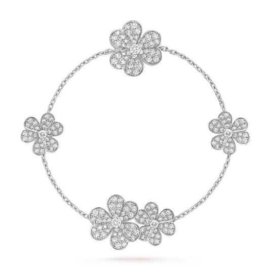 [Lucky Star]FRIVOLE SILVER 5 FLOWERS BRACELET