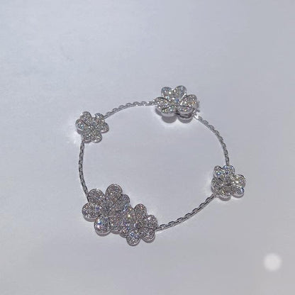 [Lucky Star]FRIVOLE SILVER 5 FLOWERS BRACELET
