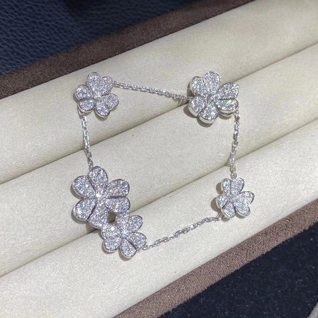 [Lucky Star]FRIVOLE SILVER 5 FLOWERS BRACELET