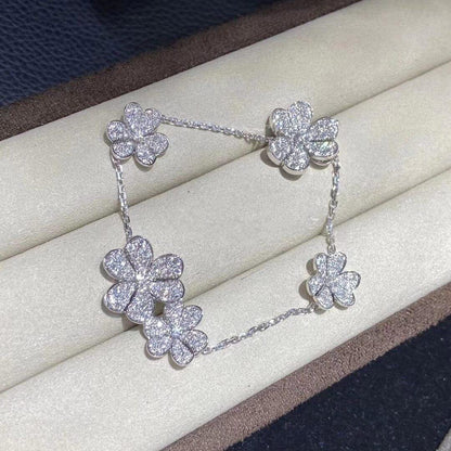 [Lucky Star]FRIVOLE SILVER 5 FLOWERS BRACELET