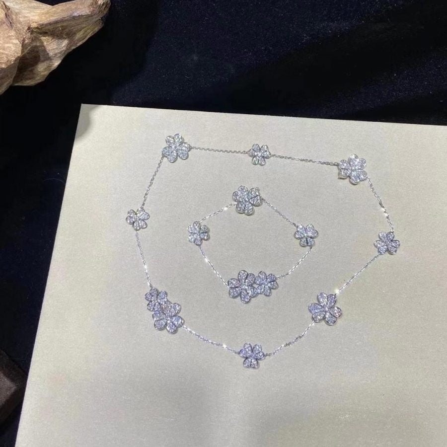 [Lucky Star]FRIVOLE SILVER 5 FLOWERS BRACELET