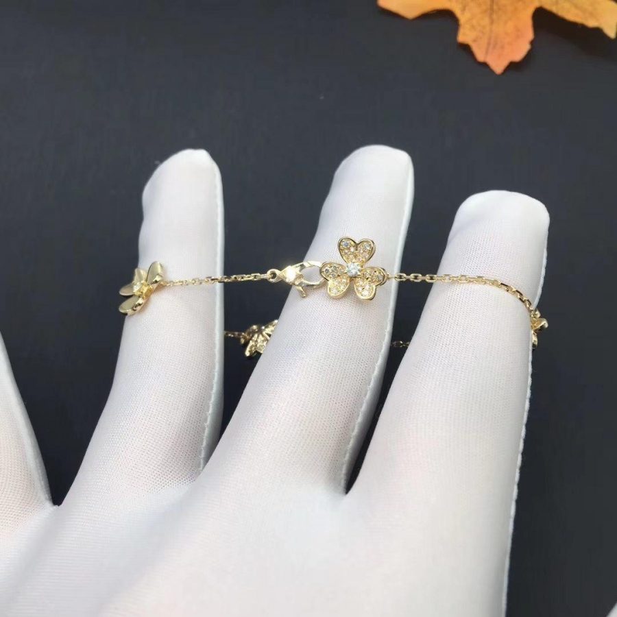 [Lucky Star]FRIVOLE GOLD 5 FLOWERS BRACELET