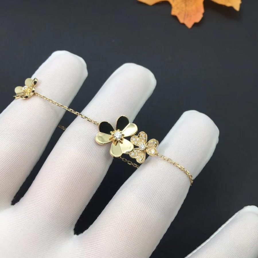 [Lucky Star]FRIVOLE GOLD 5 FLOWERS BRACELET