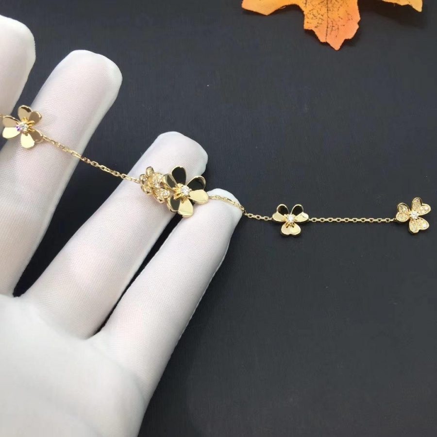 [Lucky Star]FRIVOLE GOLD 5 FLOWERS BRACELET
