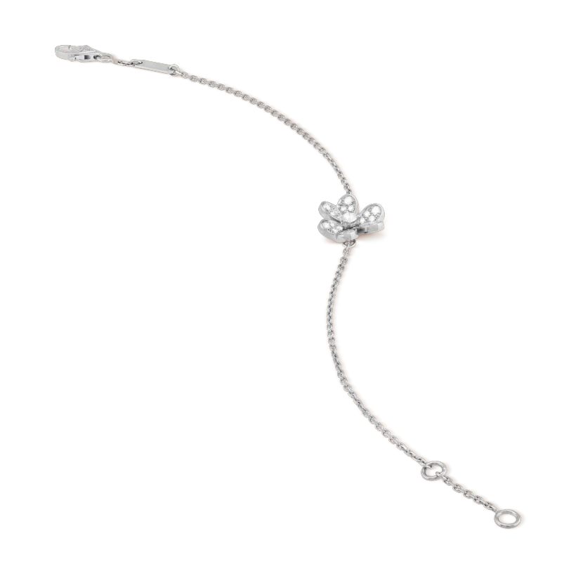 [Lucky Star]FRIVOLE SILVER FLOWER DIAMOND BRACELET