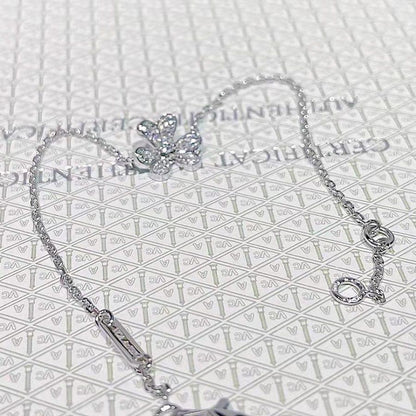 [Lucky Star]FRIVOLE SILVER FLOWER DIAMOND BRACELET