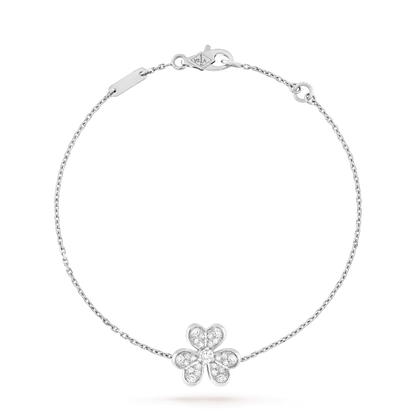 [Lucky Star]FRIVOLE SILVER FLOWER DIAMOND BRACELET