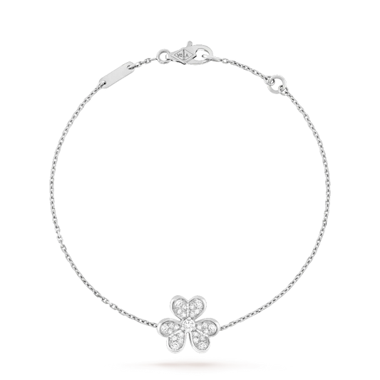 [Lucky Star]FRIVOLE SILVER FLOWER DIAMOND BRACELET