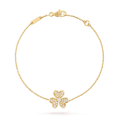 [Lucky Star]FRIVOLE GOLD FLOWER DIAMOND BRACELET