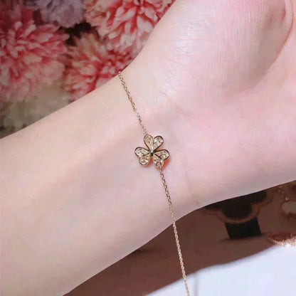 [Lucky Star]FRIVOLE GOLD FLOWER DIAMOND BRACELET
