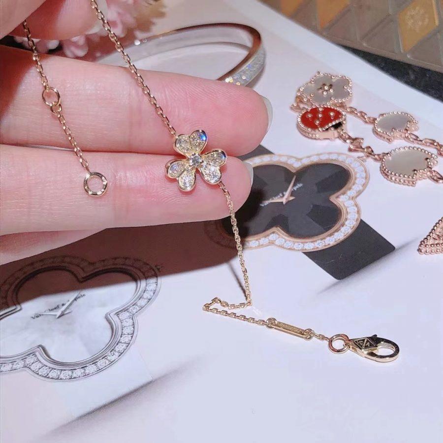 [Lucky Star]FRIVOLE GOLD FLOWER DIAMOND BRACELET