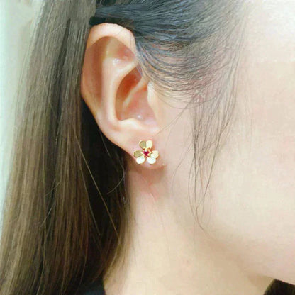 [Lucky Star]FRIVOLE  FLOWER PINK EARRINGS