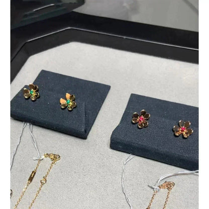 [Lucky Star]FRIVOLE  FLOWER PINK EARRINGS