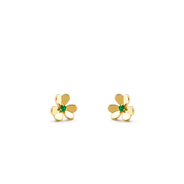 [Lucky Star]FRIVOLE  FLOWER MALACHITE EARRINGS