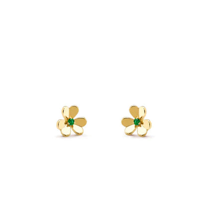[Lucky Star]FRIVOLE  FLOWER MALACHITE EARRINGS