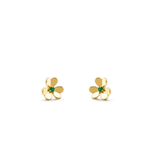 [Lucky Star]FRIVOLE  FLOWER MALACHITE EARRINGS