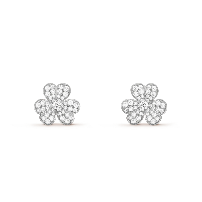 [Lucky Star]FRIVOLE SILVER FLOWER DIAMOND EARRINGS