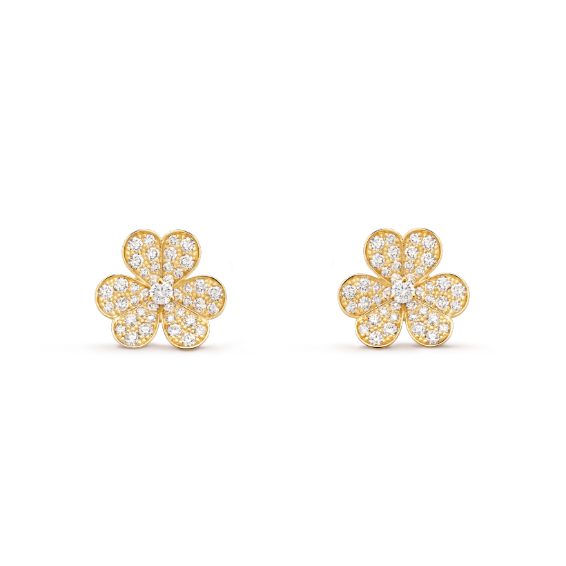 [Lucky Star]FRIVOLE GOLD FLOWER DIAMOND EARRINGS