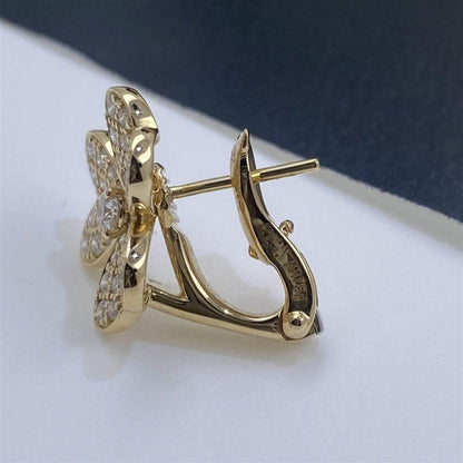 [Lucky Star]FRIVOLE GOLD FLOWER DIAMOND EARRINGS