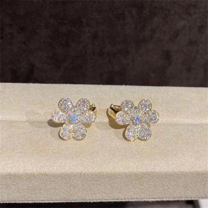 [Lucky Star]FRIVOLE GOLD FLOWER DIAMOND EARRINGS