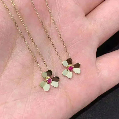 [Lucky Star]FRIVOLE GOLD FLOWER NECKLACE