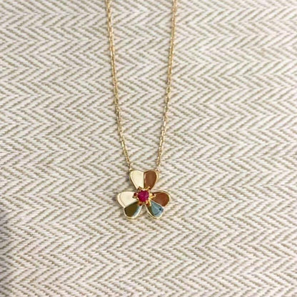 [Lucky Star]FRIVOLE GOLD FLOWER NECKLACE