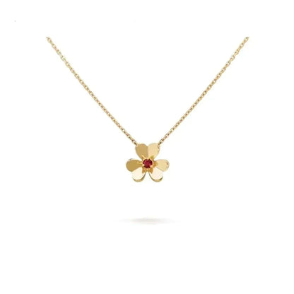 [Lucky Star]FRIVOLE GOLD FLOWER NECKLACE